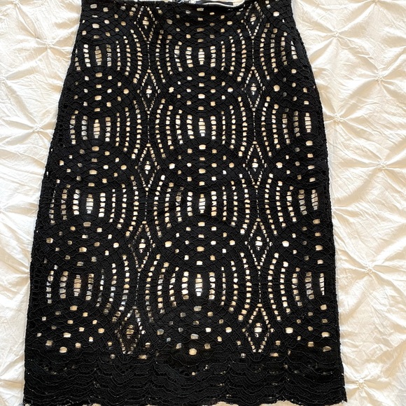 Forever 21 Dresses & Skirts - Crochet black and white skirt, Size S
